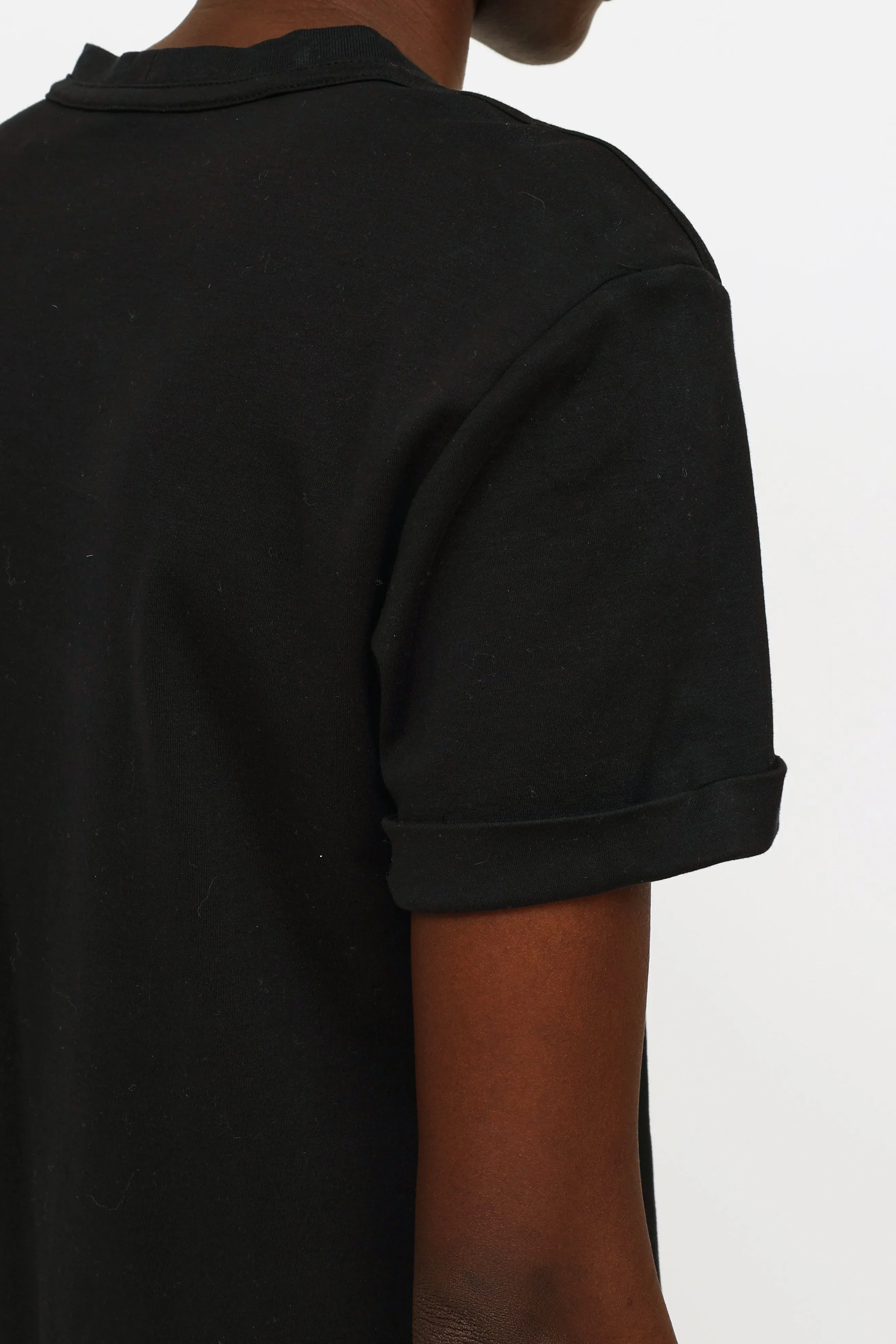 Black Embellished T-Shirt Dress