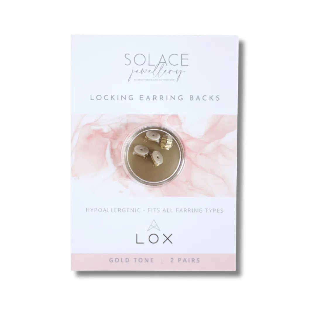 Lox Secure Locking Earring Backs - 2 Pairs
