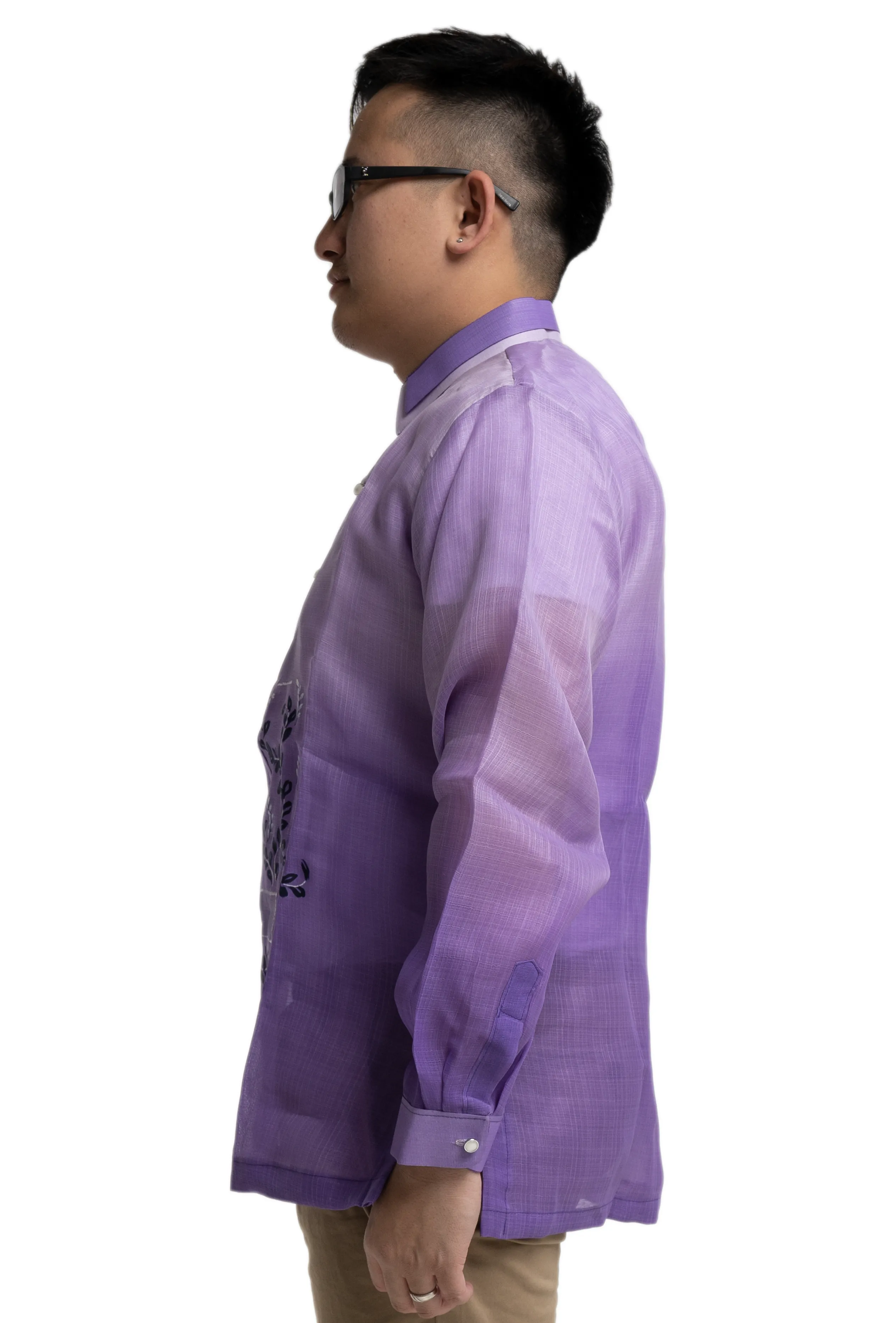 Men's Cocoon Purple Premium Barong Tagalog - Arvin - JV40