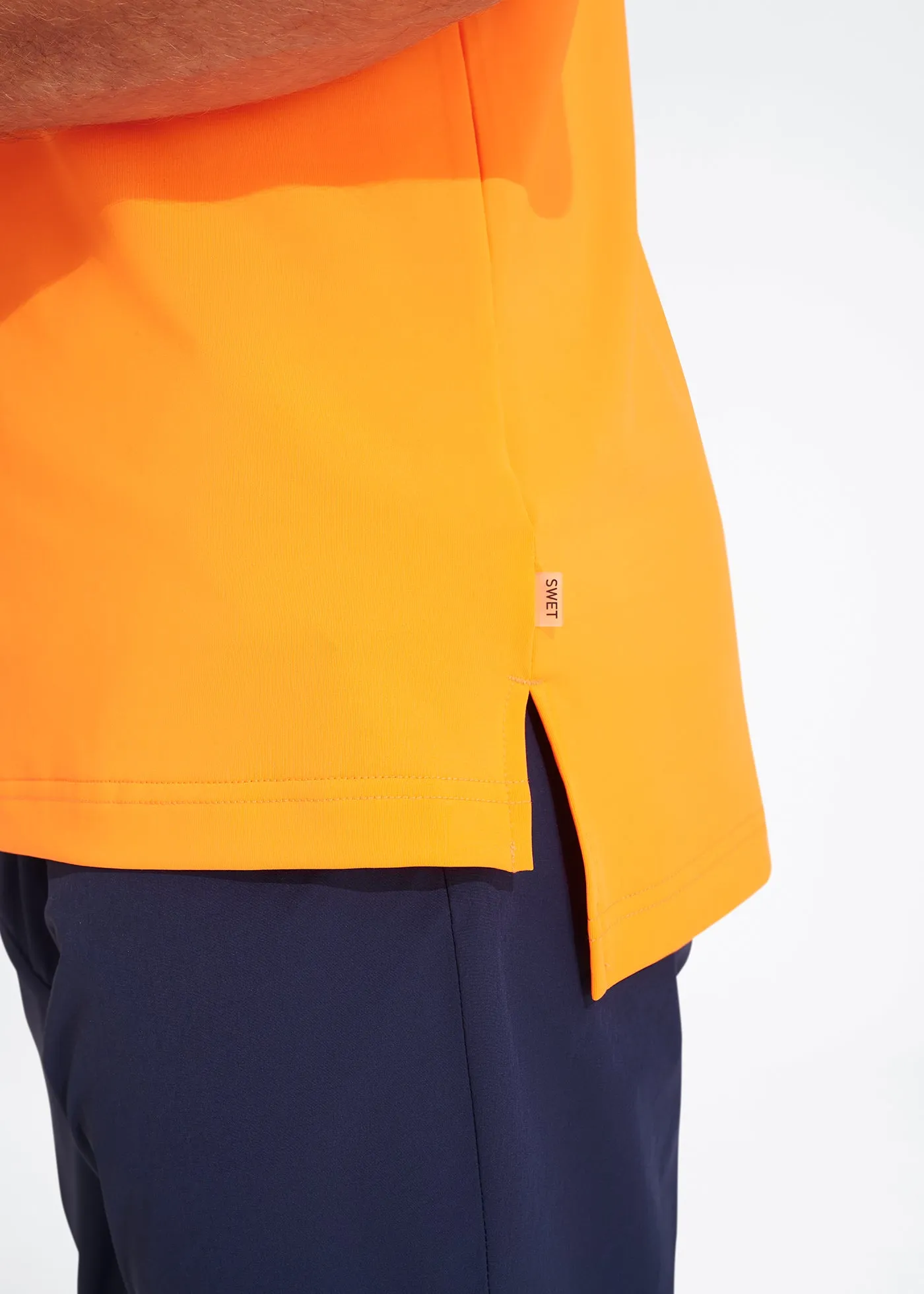 Performance Tipped Polo | Orange w/ Navy Tipping