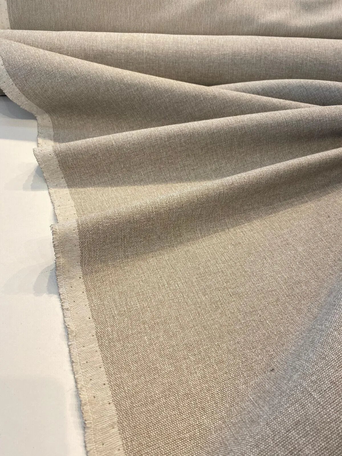 Washable Canvas Flax Revolution Performance Upholstery Fabric By The Yard